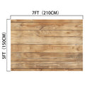 A wooden surface with dimensions marked as 7 feet (210 cm) by 5 feet (150 cm), perfect for a wood wall backdrop ensuring wrinkle resistance and durability, such as the ideasbackdrop 7x5ft Wooden Backdrop Baby Shower Wood Wall Background Party Decorations Props for Photographers Studio.