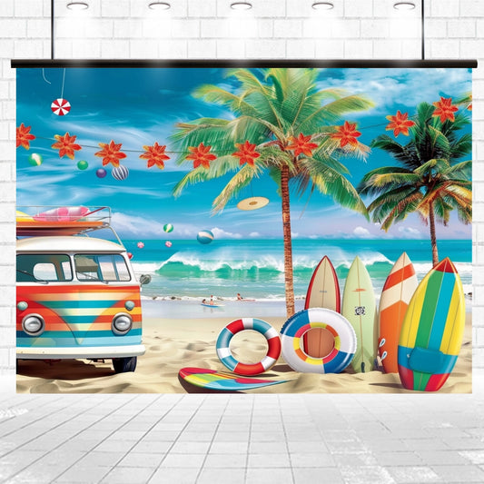 Beach Backdrop for Summer Party Decorations
