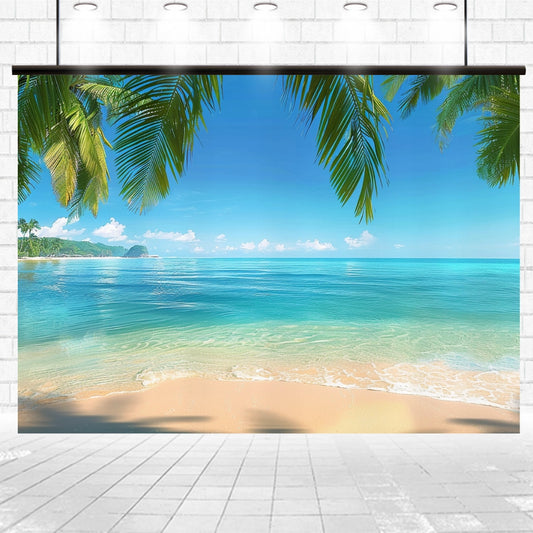 Beach Ocean Backdrop Tropical Background