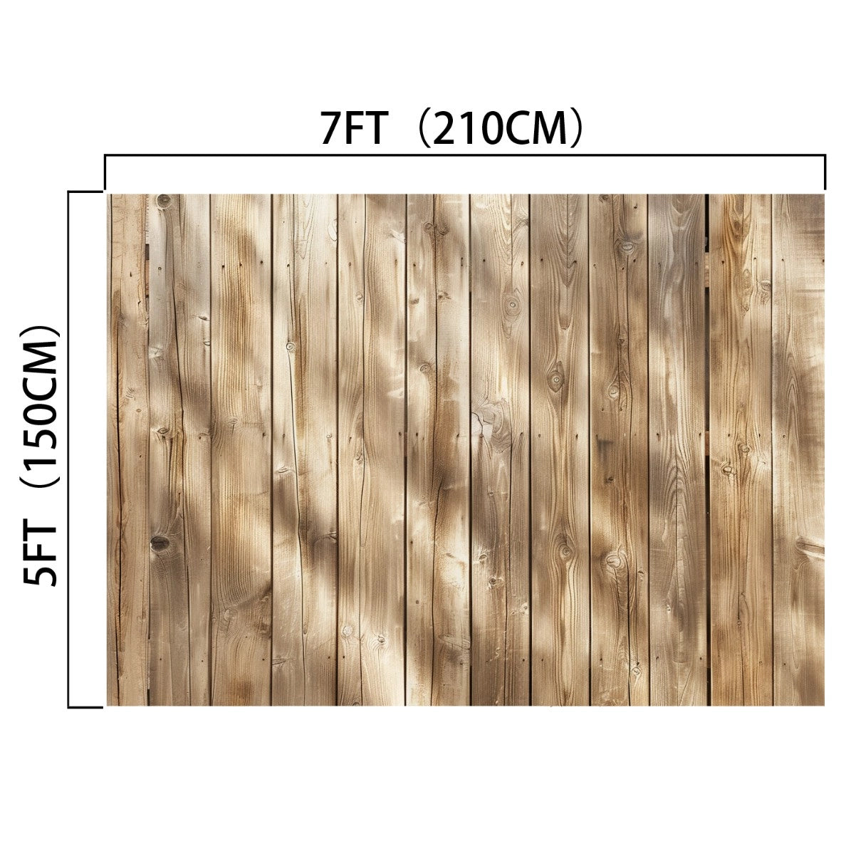 ideasbackdrop Brown Wood Backdrops for Photography Vintage Brown Background Baby Shower Birthday Photo Booth Studio Props, measuring 7 feet (210 cm) wide and 5 feet (150 cm) high, offering wrinkle resistance and high-resolution printing for a flawless look.