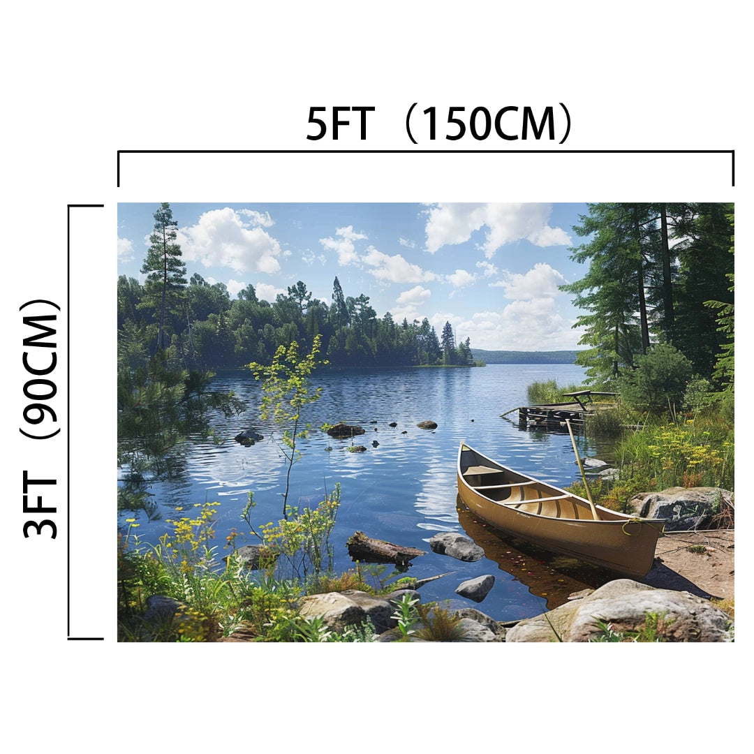 Lake_Fisherman_Canoe_Forest_Backdrop