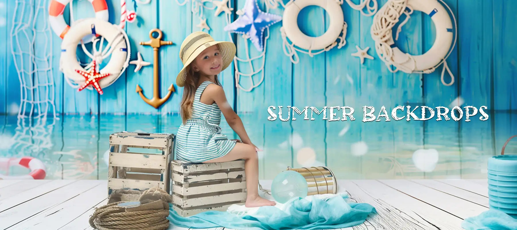 Summer Beach Backdrop for Party Photography